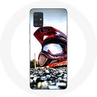 Maniacase Hoesje voor Samsung Galaxy A71 MotoCross Helm