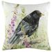 Evans Lichfield Spring Birds Black Bird aquarel veer rijk gevuld kussen