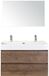 BES LED Maxx XL Badmeubelset 100 cm - Tabacco - Wastafel Kube 2 Kraangaten met Spiegel