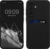 kwmobile telefoonhoesje geschikt voor Samsung Galaxy A56 5G - Hoesje met pasjeshouder - TPU case in zwart