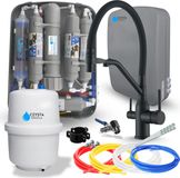 ARI Waterfilter RO7 Slim - 7-traps filtratie, omgekeerde osmose, mineralisator, ionisator, zwart, mat