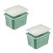 keeeper Opbergbak emil, stapelbaar door middel van omdraaien, incl. deksel emilia, 30 l, groen (Nordic Green), 2 stuks
