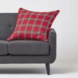 Homescapes Edward Red Tartan housse de coussin 60 x 60 cm
