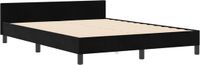 vidaXL Boxspring bed met hoofdeinde Zwart 140 x 190 cm Fluweel