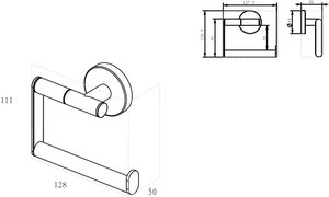 Saqu Toiletrolhouder 12,8x5x11,1 cm Geborsteld Brons Koper