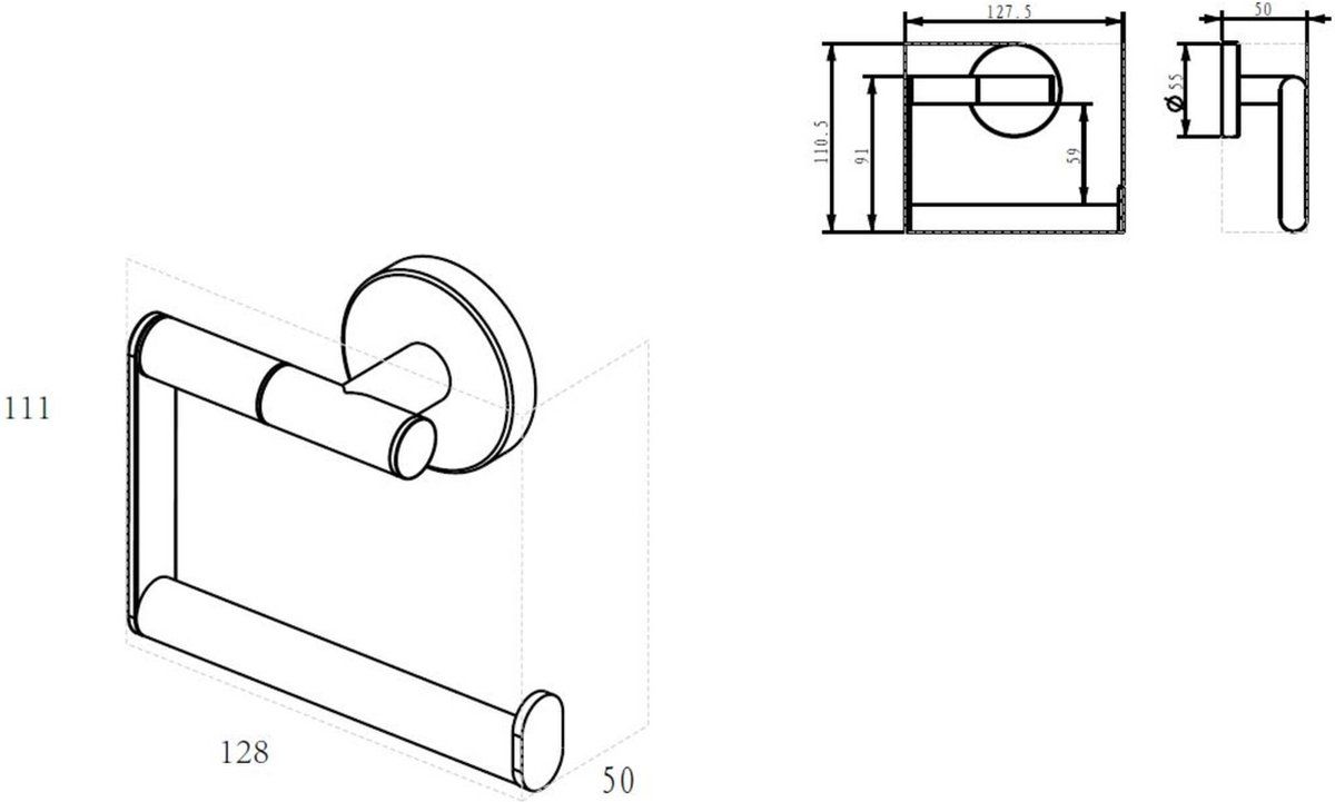 Saqu Toiletrolhouder 12,8x5x11,1 cm Geborsteld Brons Koper