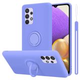 Cadorabo Samsung Galaxy A33 5G Hoesje - Lila Silicone Back Cover met Ring