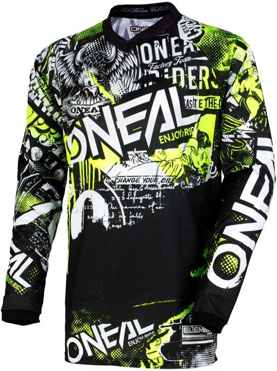 O'Neal Element Jersey Heren - Zwart/Bont - Maat M - 2018 Model