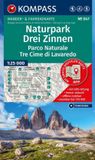 Naturpark KOMPASS Wanderkarte 047 Naturpark Drei Zinnen, Parco Naturale Tre Cime di Lavaredo 1:25.000