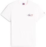 Tommy Hilfiger Tommy Jeans T-shirt Tjm Slim Sign Chest Ss Tee Ext Dm0dm22538 Ybl Ecru Mannen Maat S