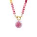 Lucardi Dames Stainless steel goldplated ketting met hanger schelp voor dames - Ketting - Staal - Goudkleurig - 42 cm