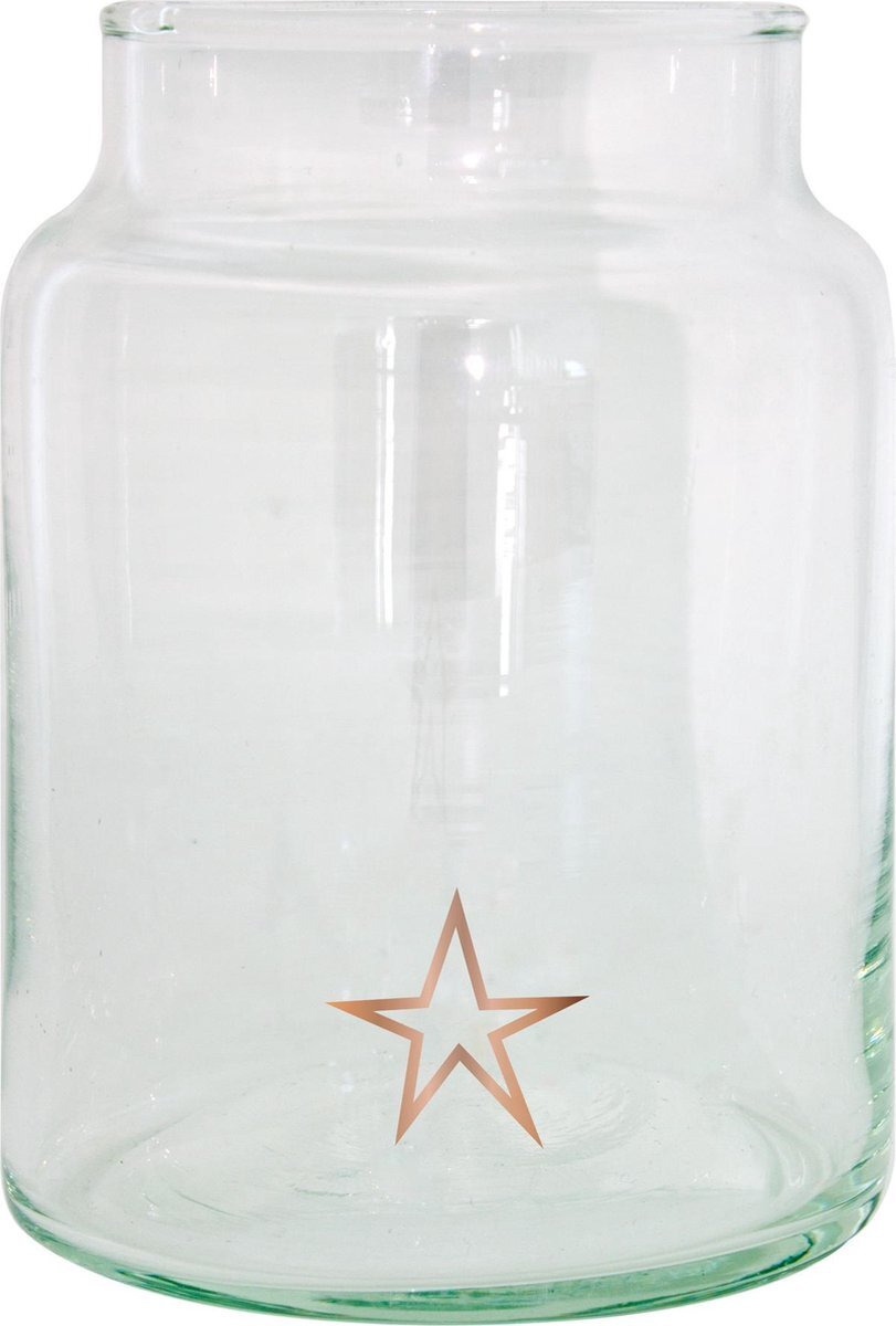 TAK Design Vaas Star M - Handgemaakt - Glas - Ø10 x 14 cm - Koper