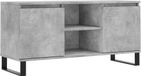 Meuble TV bois traité gris béton 104x35x50 cm