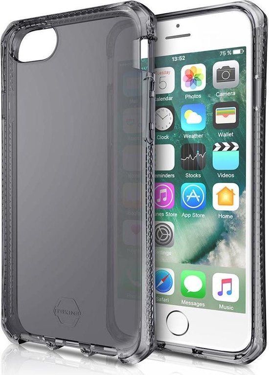 ITSKINS Spectrum Clear Apple iPhone SE (2020) / 8 / 7 Hoesje Zwart