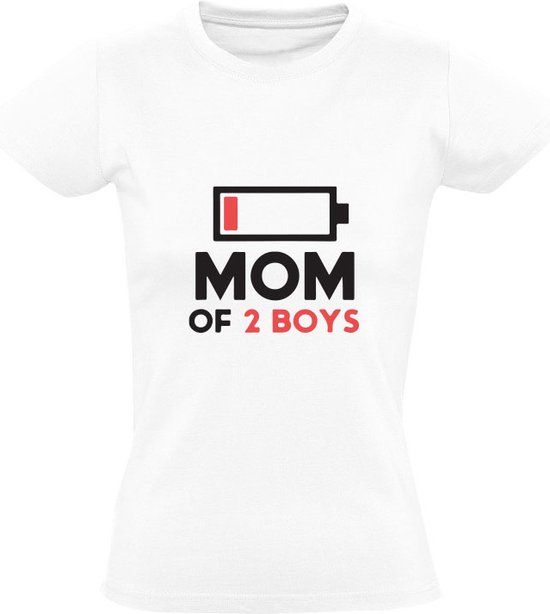 Sol's Mom of 2 boys Dames T-shirt - Wit - XL