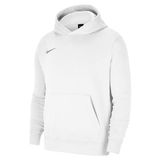 Nike Unisex-kind Y Nk FLC Park20 Po sweatshirt met capuchon, wit/wolfsgrijs, 8-9 jaar