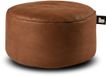 Extreme Lounging b-poufe luxury poef rond voor binnen comfortabele leatherlook chestnut