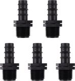 Holland Connections Set van 5 Rechte Druppelslang Verbindingen DN16 naar 1/2 Inch Schroefdraad voor Tuinirrigatie