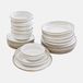 LOBERON Servies set van 24 Marnis grijs/bruin