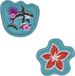 Scout accessoires de sac d'école Funny Snaps Move Set de 2 Aloha Bleu clair