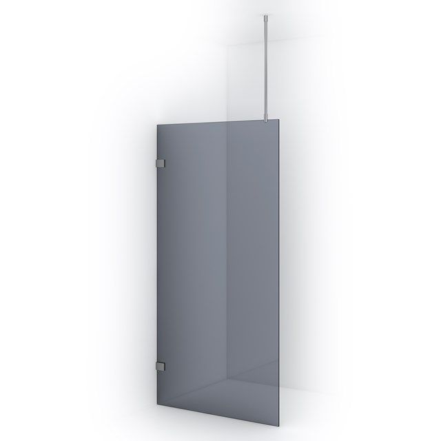 Maxaro Inloopdouche Diamond 100cm 8mm Rookglas Veiligheidsglas Chroom
