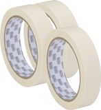Kinzo Afplaktape/schilderstape - 3x - wit - 25mm x 25m