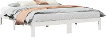 Maison Exclusive - Lit en bois massif sans matelas, blanc, 160x200 cm, en pin