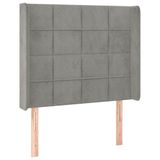 VidaXL Hoofdbord met randen Gris clair 83x16x118/128 cm