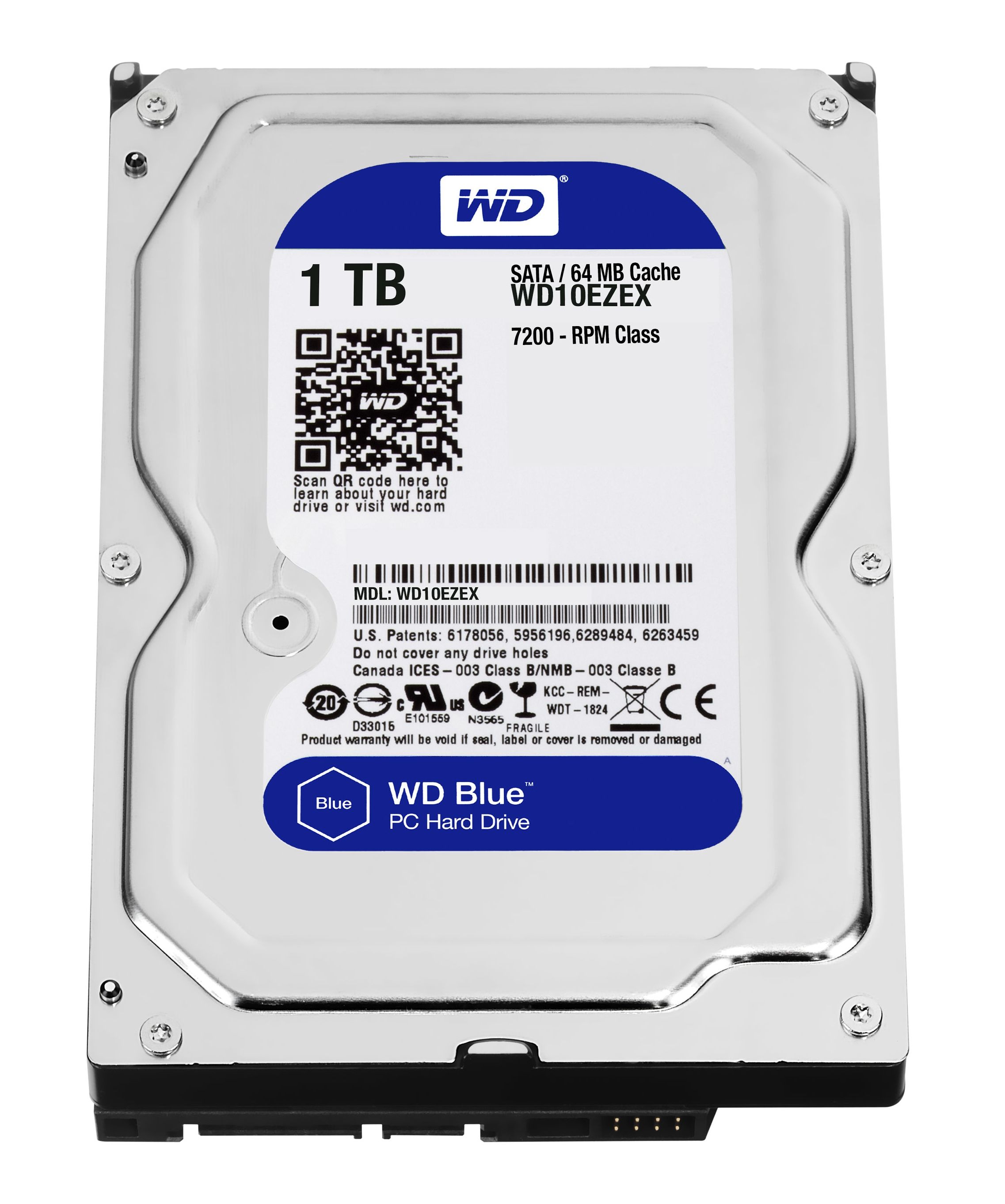 Western Digital Blue 3.5" 1TB SATA III 7200RPM HDD