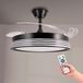 M mimotec Black Aline LM8849 Led-plafondventilator, instelbare kleurtemperatuur, zomer-/winterfunctie, 6 snelheden