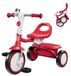 Tricycle pour tout-petits avec sonnette, convient aux enfants de 18 mois à 5 ans, couleur rouge