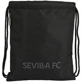 Safta Sevilla FC Teen sporttas met vetersluiting, 350 x 450 mm, uniseks, kinderen, zwart