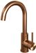 Brauer Copper Carving Hoge Opbouw Wastafelmengkraan met Draaibare Ronde Uitloop Model A Koper Geborsteld PVD