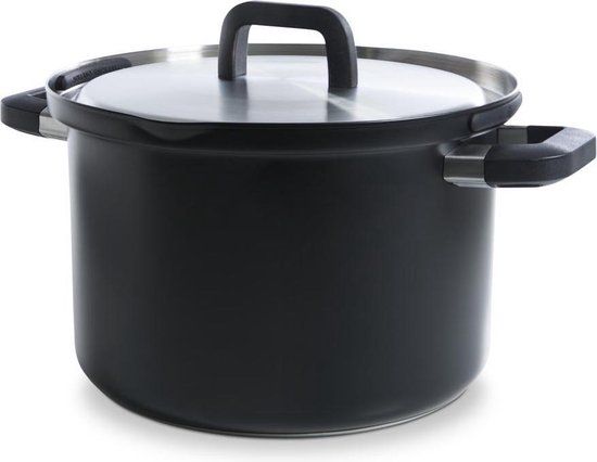 BK Flow Cool Black RVS Soeppan - 24 cm - 6.5L - Met Deksel