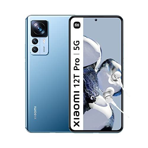 Xiaomi 12T Pro 5G smartphone + hoofdtelefoon, 8+256GB, 6,67" 120Hz CrystalRes AMOLED-display, Snapdragon 8+ Gen 1, 200MP Ultimate camera, 120W HyperCharge, 5000mAh, blauw (DE versie + )