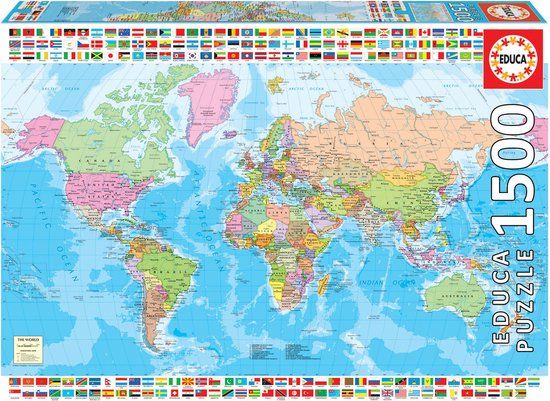Educa Politieke Kaart (1500) - Legpuzzel - 1500 stukjes