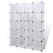vidaXL Armoire modulaire avec 14 compartiments blanc 37 x 146 x 180,5 cm