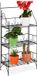 Relaxdays présentoir à plantes - 3 étagères - pliable - métal - 100 x 50 x 25 cm - noir