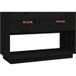 Meuble TV noir 90x40x60 cm bois de pin massif
