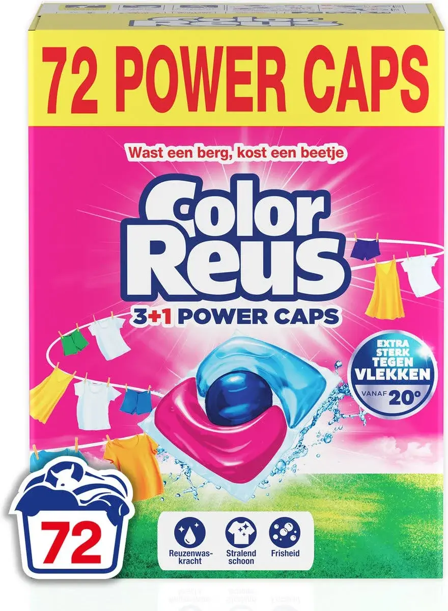 Color Reus 3+1 Power Caps Wasmiddel capsules kleur