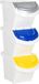 Poubelle avec couvercles empilable 3 pcs PP 78 L blanc