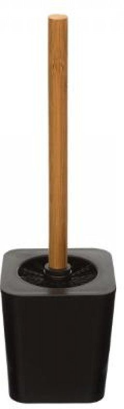 Five® Toiletborstel in houder - Zwart - Bamboe - Toiletborstelhouder - Wc borstel