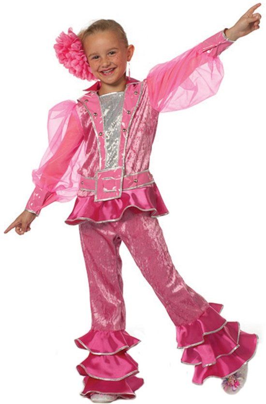 Feestbeest.nl Mama Mia kostuum pink voor kind