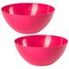 Plasticforte Plat - 2x stuks - D20 x H8 cm - kunststof - fuchsia roze