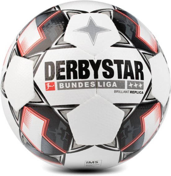 Derbystar VoetbalVolwassenen - wit/zwart/rood