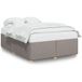 Maison Exclusive - Cadre de lit sans matelas, couleur taupe, 140x190 cm, rembourré