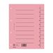 DONAU 8610001-16 register van gerecycled karton, 250 g/m², gelinieerd, voor DIN A4, 4-voudig geperforeerd, scheidingsbladen, 100 stuks