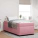 Maison Exclusive - Cadre de lit avec matelas Rose 90 x 200 cm Tissu