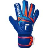 Reusch Attrakt Solid Keepershandschoenen - Blauw/Wit/Oranje - Maat 8.5