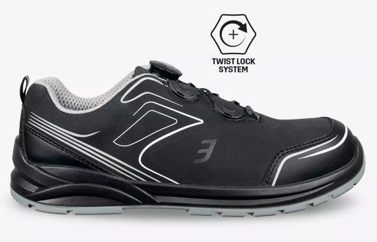 Safety Jogger Cador S3 Low TLS Werkschoenen Zwart Leer Maat 44